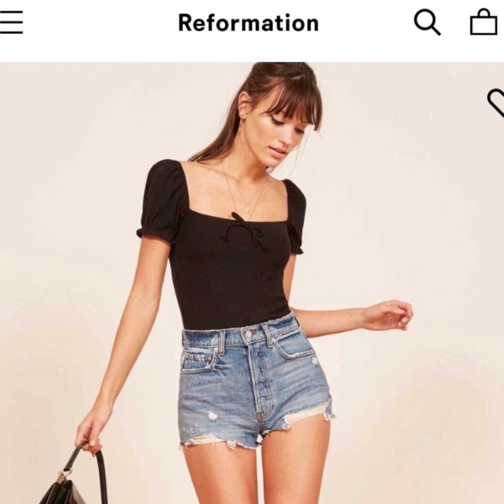 Reformation high rise shorts